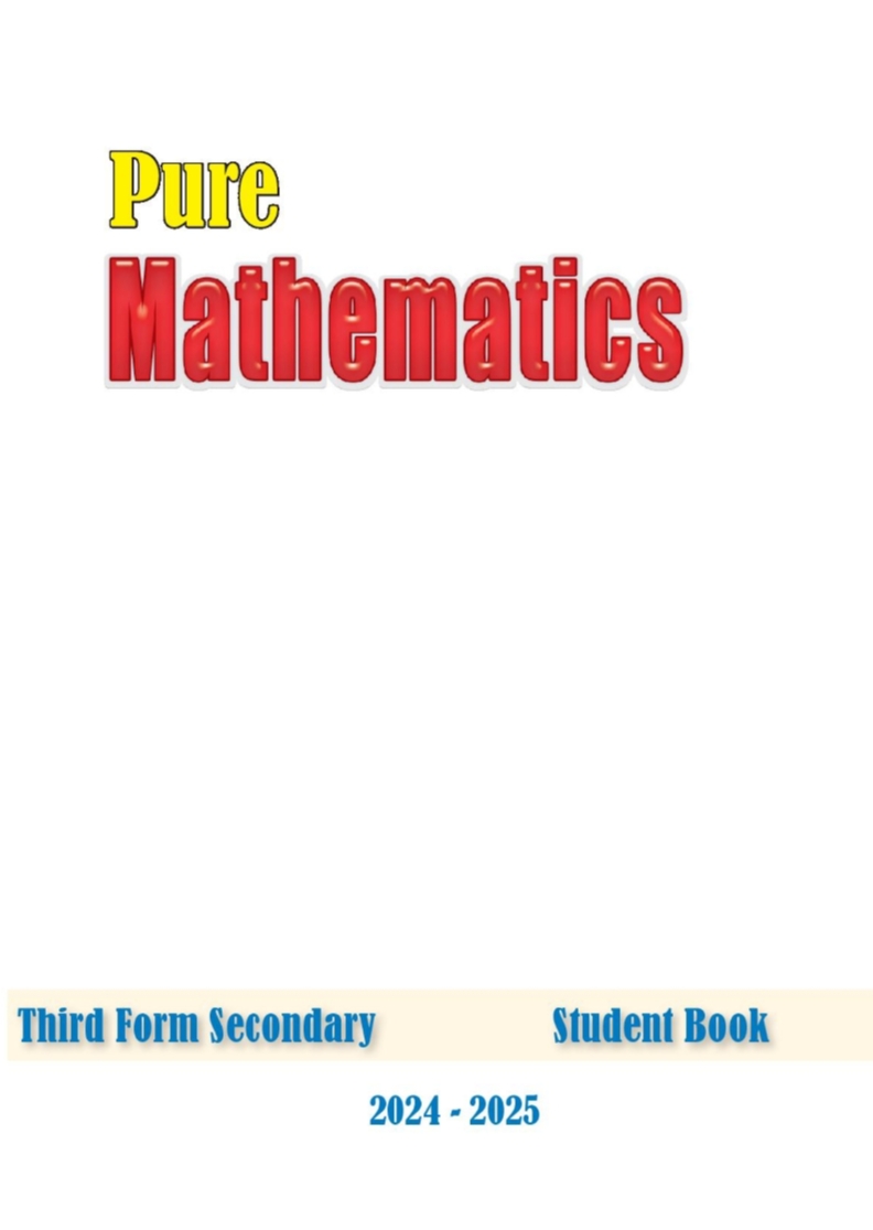 كتاب الرياضيات باللغة الإنجليزية للصف الثالث الثانوي 2025